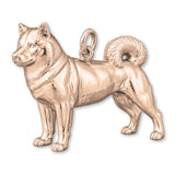 9ct Rose Gold - Shiba Inu Dog Charm