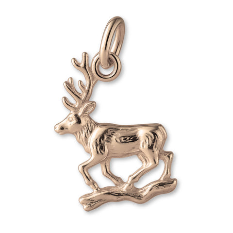 9ct Rose Gold - Forest Elk Charm