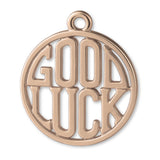 9ct Rose Gold - GOOD LUCK Openwork Charm