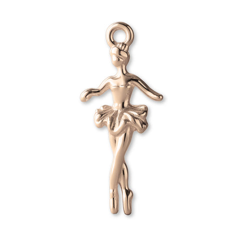 18ct Rose Gold - Enpointe Ballerina Charm