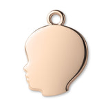 9ct Rose Gold - Boys Silhouette  Charm