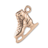18ct Rose Gold - Classic Ice Skating Boots Charm
