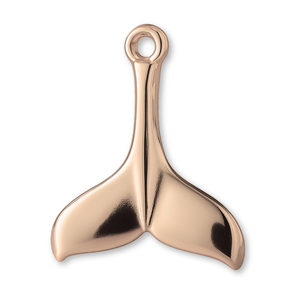 18ct Rose Gold - Whale Tail Charm