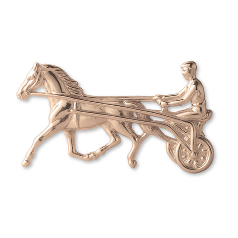 9ct Rose Gold - Harness Racing Horse Charm