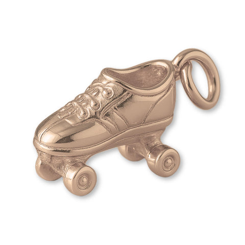 18ct Rose Gold - Retro Roller Skate Charm