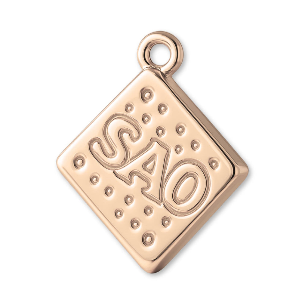 9ct Rose Gold - SAO Biscuit Charm