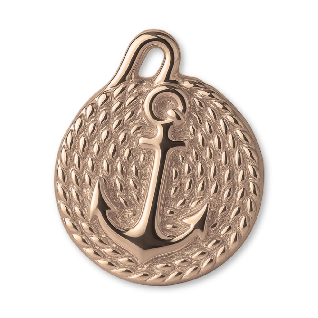18ct Rose Gold - Anchor & Rope Charm