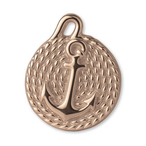 18ct Rose Gold - Anchor & Rope Charm