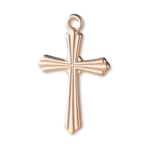 9ct Rose Gold - Tapered Crucifix Charm