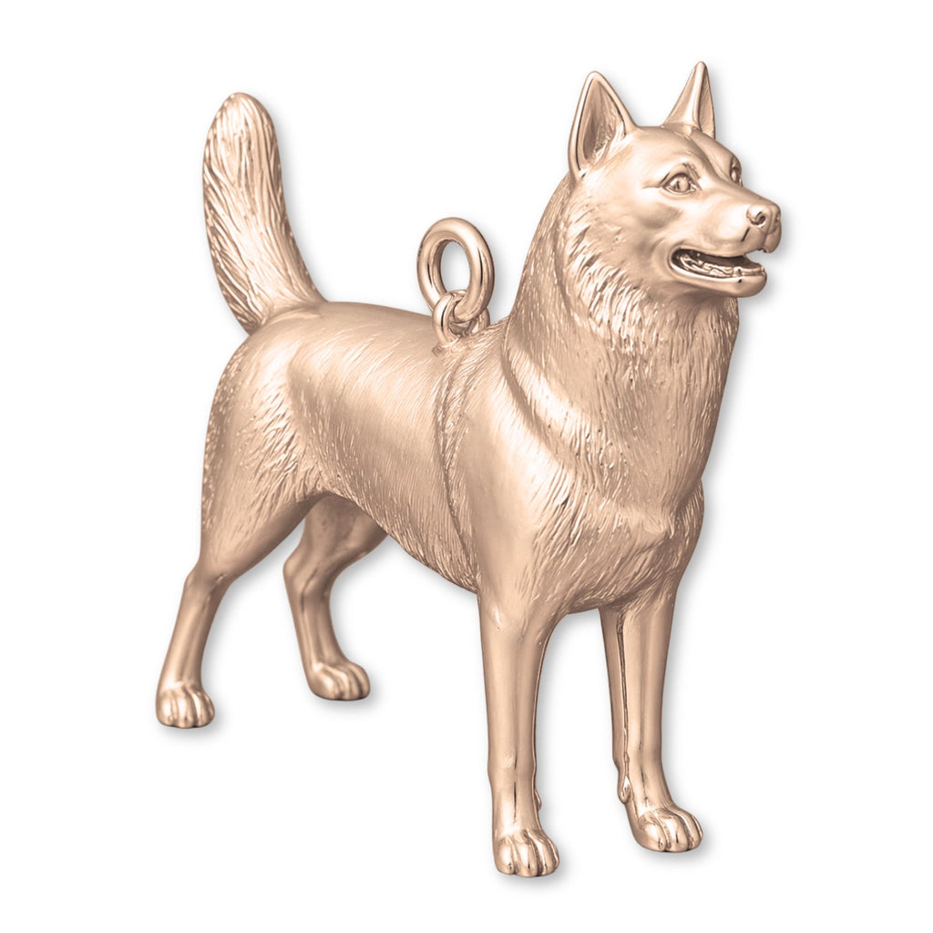9ct Rose Gold - Siberian Husky Dog Charm