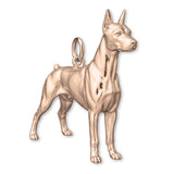 18ct Rose Gold - Doberman Pinscher Dog Charm
