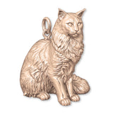 18ct Rose Gold - Maine Coon Cat Charm