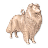 18ct Rose Gold - Shetland Sheepdog Charm