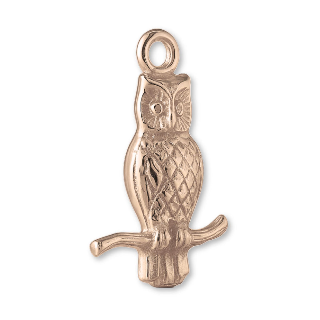 9ct Rose Gold - Barn Owl Charm
