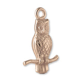 9ct Rose Gold - Barn Owl Charm