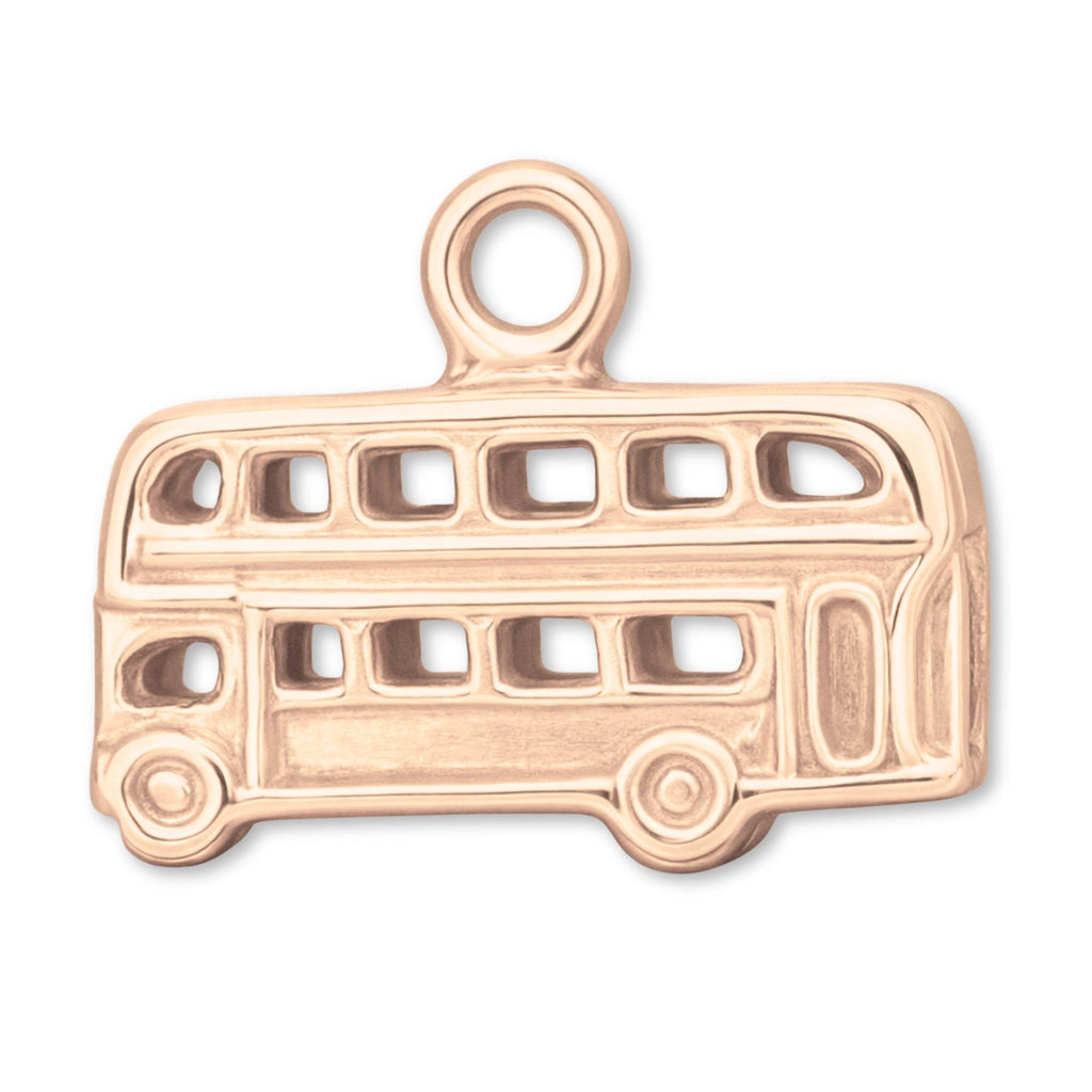 9ct Rose Gold - Double Decker Bus Charm
