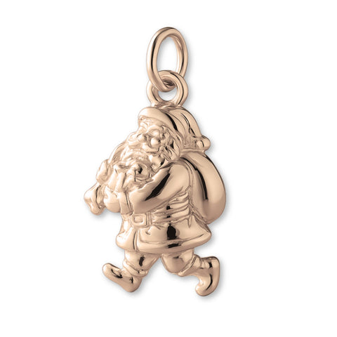 18ct Rose Gold - Walking Santa Claus Charm