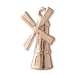 9ct Rose Gold - Dutch Windmill Charm