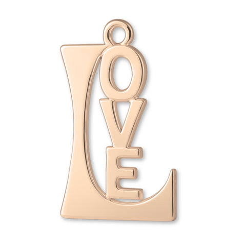 18ct Rose Gold - Love Monogram Charm