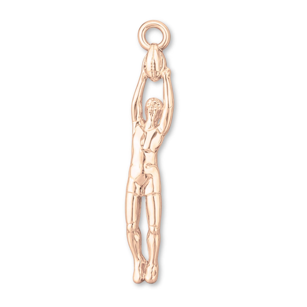 18ct Rose Gold - AFL player Charm