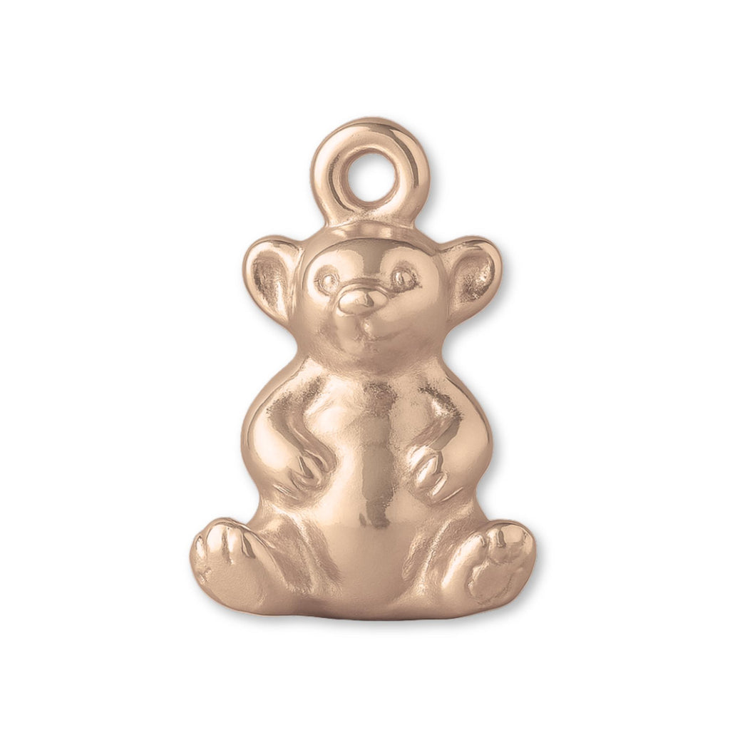 18ct Rose Gold - Mini Teddy Bear Charm