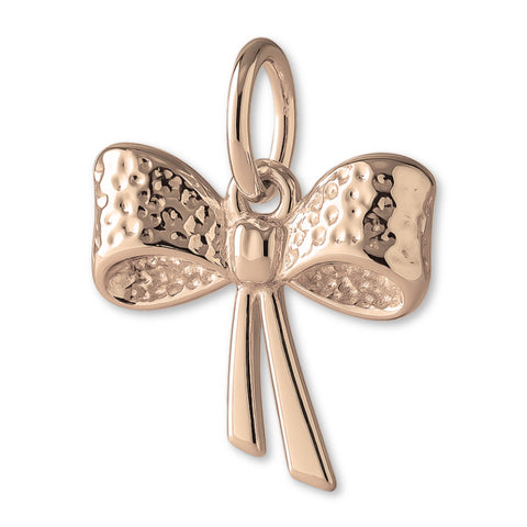 9ct Rose Gold - Open Ribbon Bow Charm