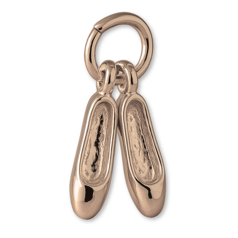 18ct Rose Gold - Traditional Ballet Slippers Charm