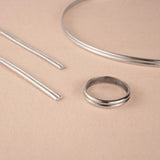 925 Sterling Silver - Double Half Round Wire