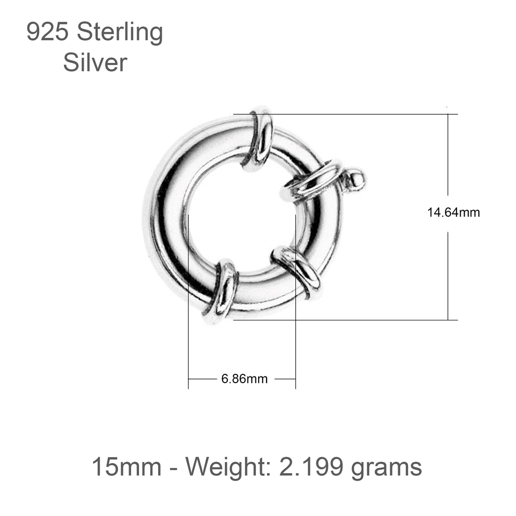Sterling Silver Lrg Spring Ring Clasps | Jewellery Making – Ore Metals