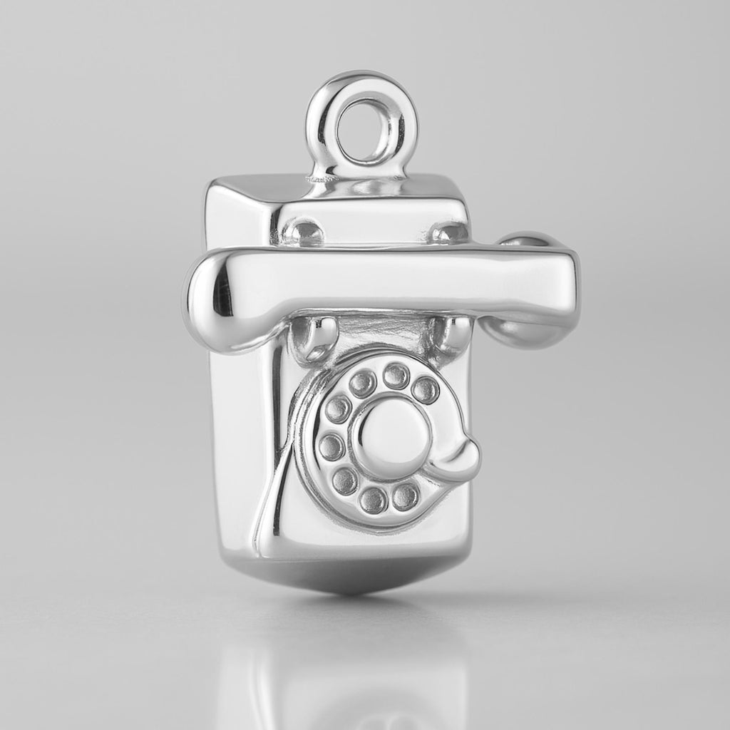 940 Argentium Silver - Rotary Telephone Charm