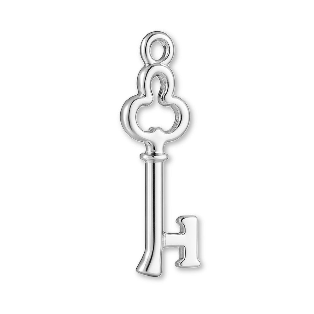 925 Sterling Silver - Clover 1 Key Charm