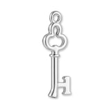 925 Sterling Silver - Clover 1 Key Charm