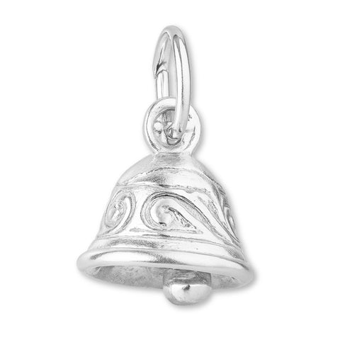 925 Sterling Silver - Ornate Mini Bell Charm
