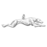 925 Sterling Silver - Running Greyhound Dog Charm