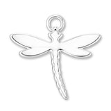 999 Pure Silver - Dragonfly Silhouette Charm