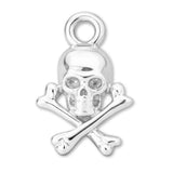 940 Argentium Silver - Skull and Crossbones Charm