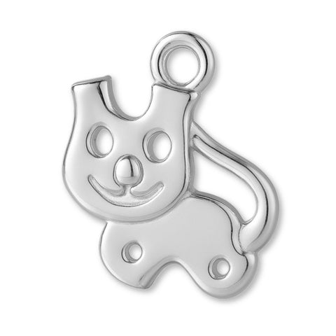 940 Argentium Silver - Cartoon Cat Charm