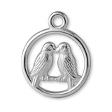 940 Argentium Silver - Lovebirds Amulet Charm