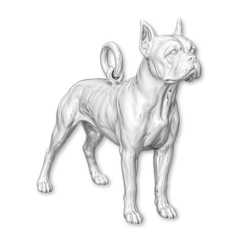 925 Sterling Silver - Boston Terrier Dog Charm