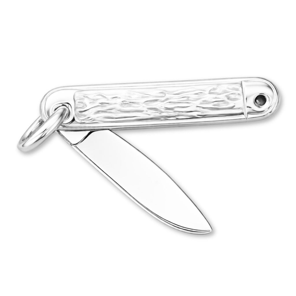 999 Pure Silver - Folding Pocket Knife Charm
