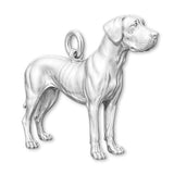 940 Argentium Silver - Great Dane Dog Charm