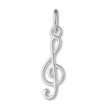 925 Sterling Silver - Openwork Treble Clef Charm