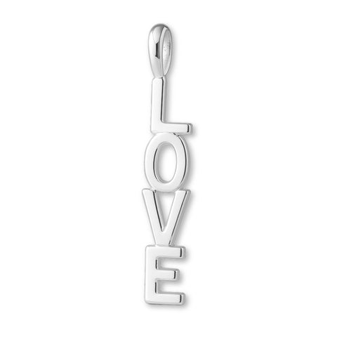 925 Sterling Silver - Vertical Love Charm