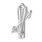 925 Sterling Silver - Classic Ski's and Poles Charm