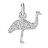 999 Pure Silver - Emu Silhouette Charm