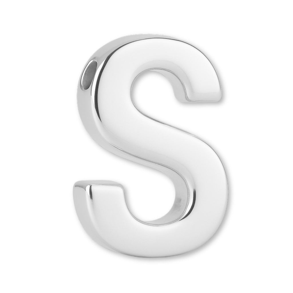 925 Sterling Silver - Block Letter Charm