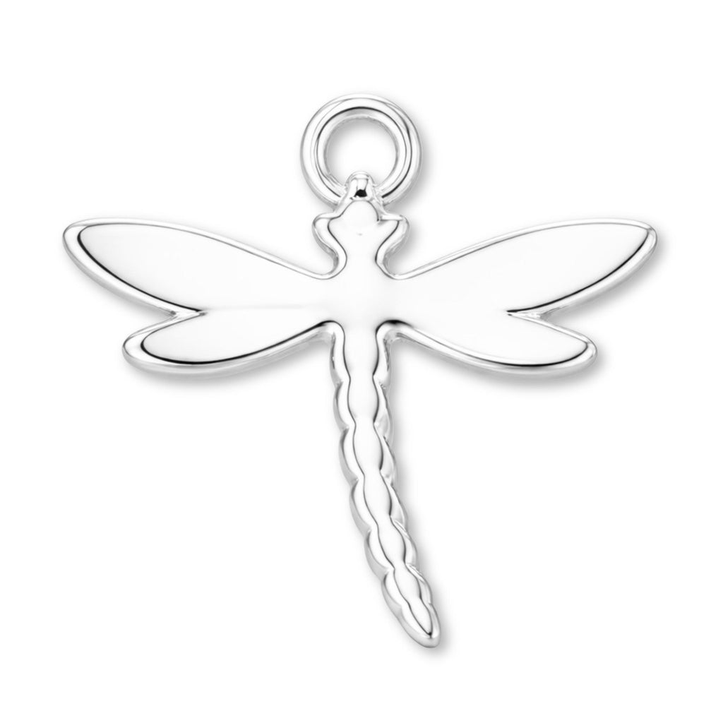 940 Argentium Silver - Dragonfly Silhouette Charm