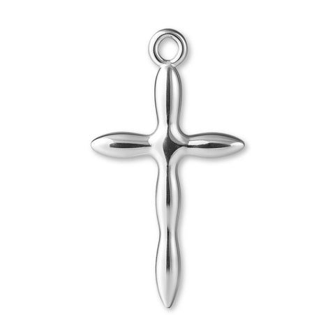 999 Pure Silver - Fluid Crucifix Charm