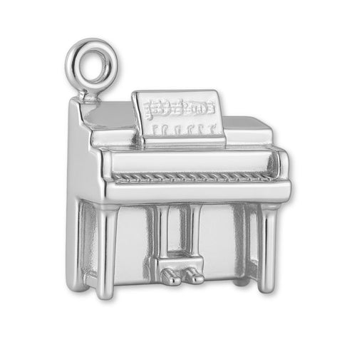 925 Sterling Silver - Classic Upright Piano Charm