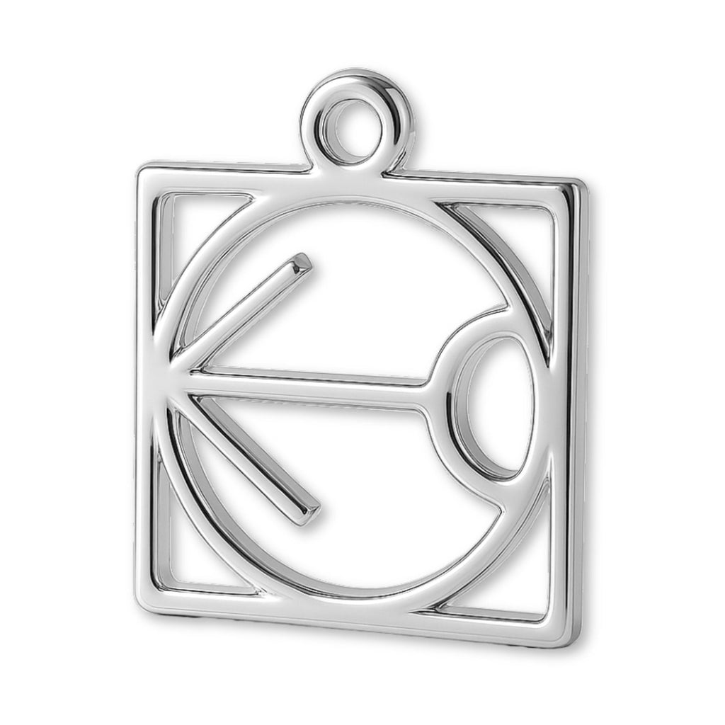 999 Pure Silver - Sagittarius Zodiac Square Charm